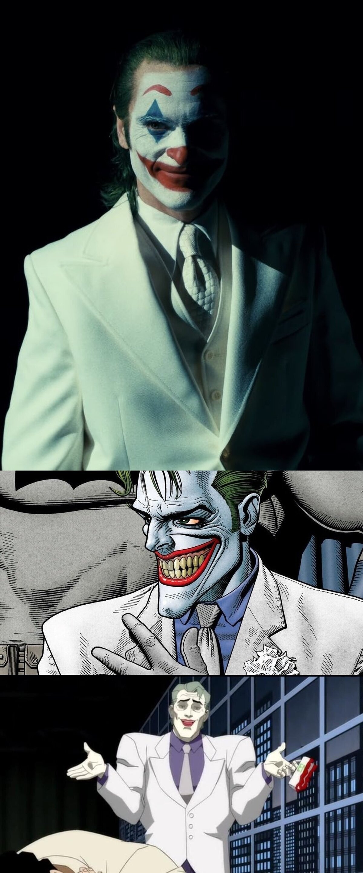 ¿Que quieren un Joker vestido de blanco?Pues démosles un Joker vestido de blanco.