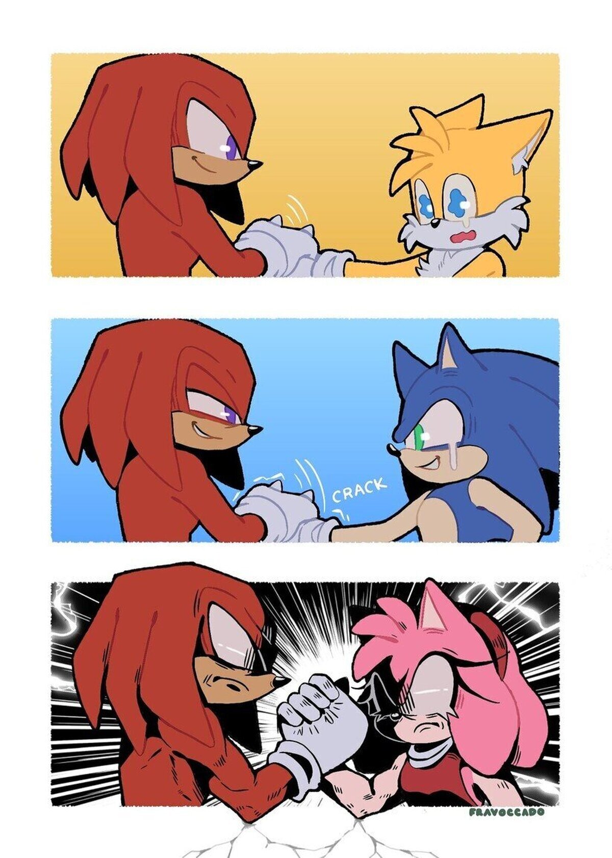 Amy no deja que humillen a Sonic