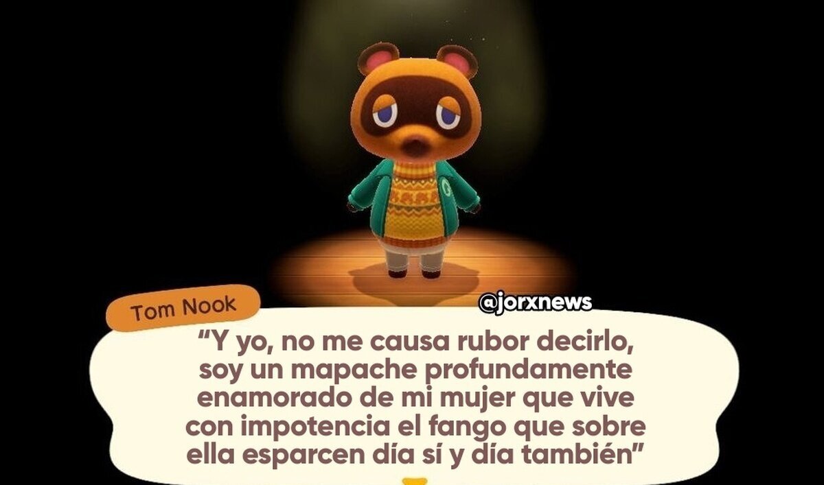 Acabo de entrar al Animal Crossing y Tom Nook me ha dicho la frase de Pedro Sánchez