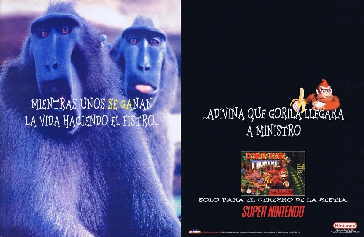 Publicidad en prensa de Donkey Kong Country en España