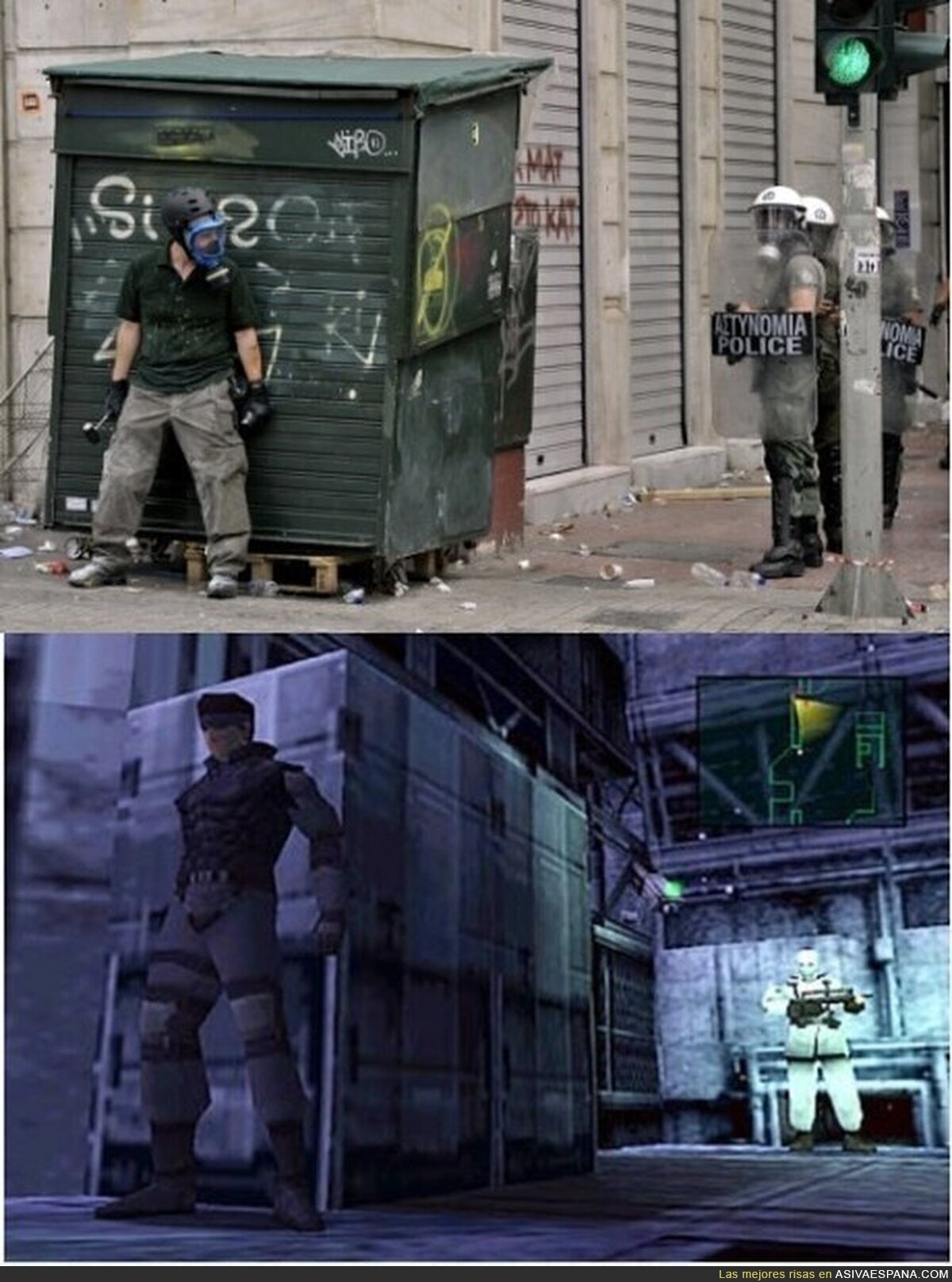 MANIFESTACION GRIEGA - Nivel: Metal Gear Solid