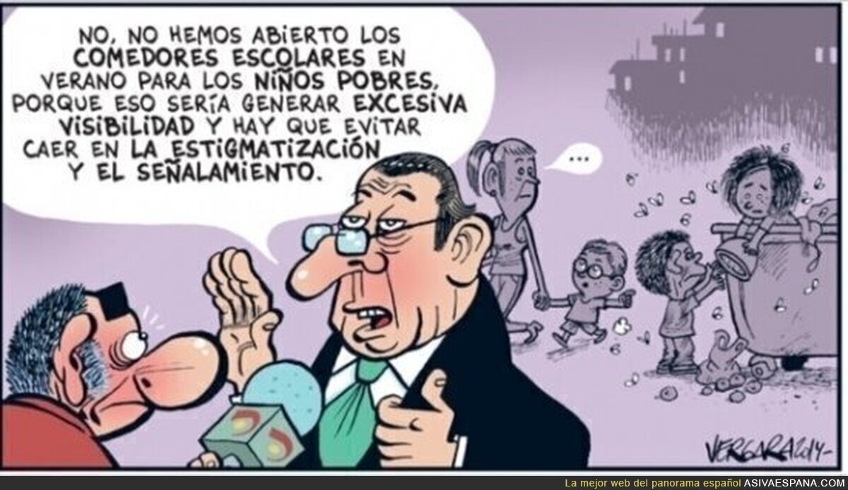 Políticos, siempre tan considerados - Mejor que recojan comida de la basura a que salgan traumatizad