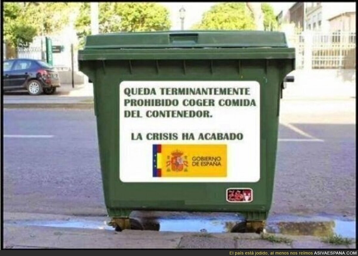 ¡La crisis ha acabado! - A partir de ahora aparecerá ahora en los contenedores