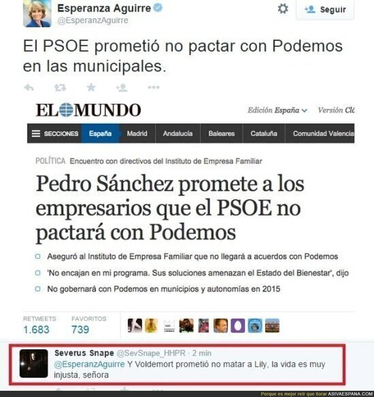 Qué vida más injusta por @SevSnape_HHPR y @EsperanzAguirre