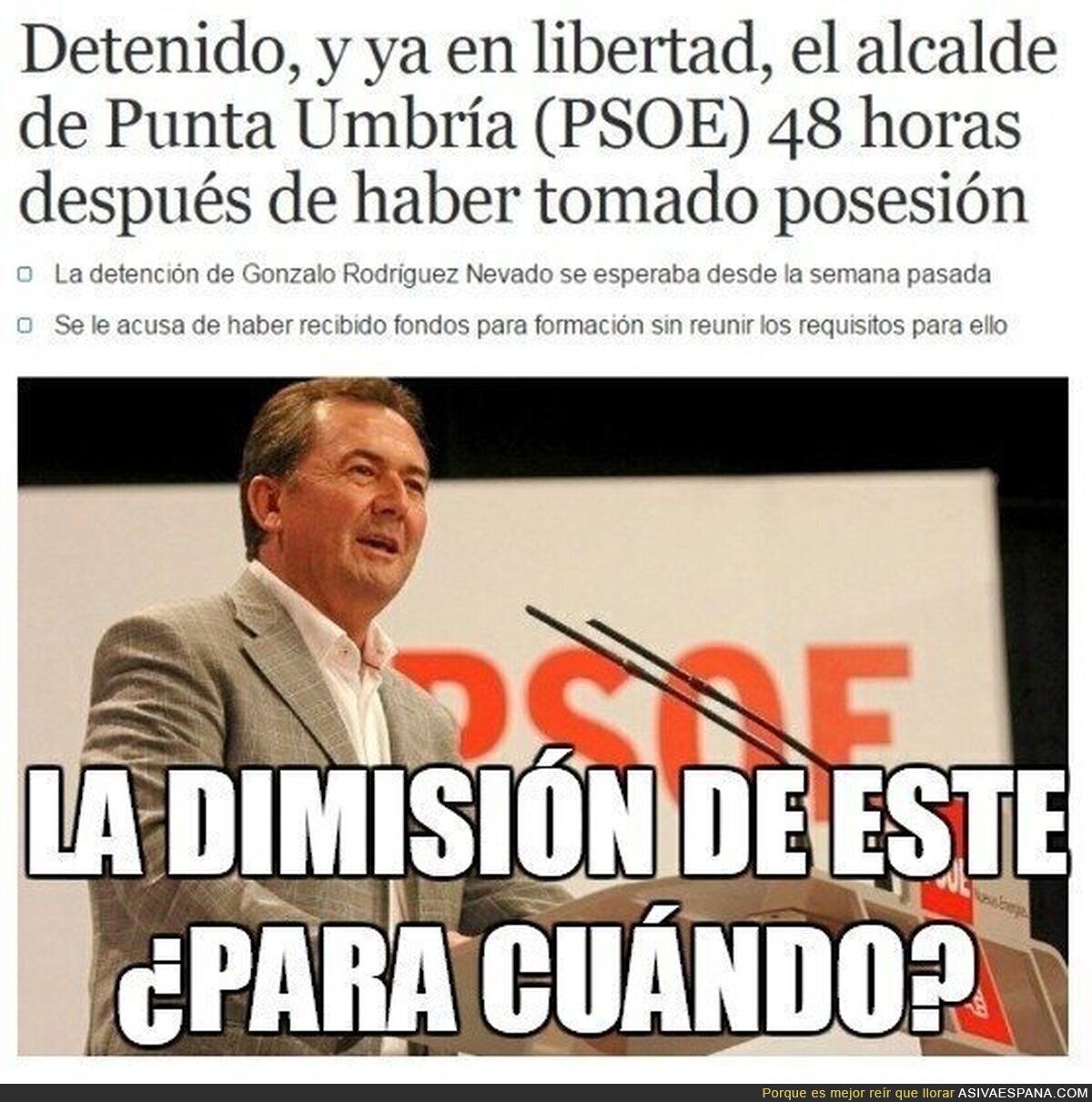 ¿Y éste no tiene que dimitir?