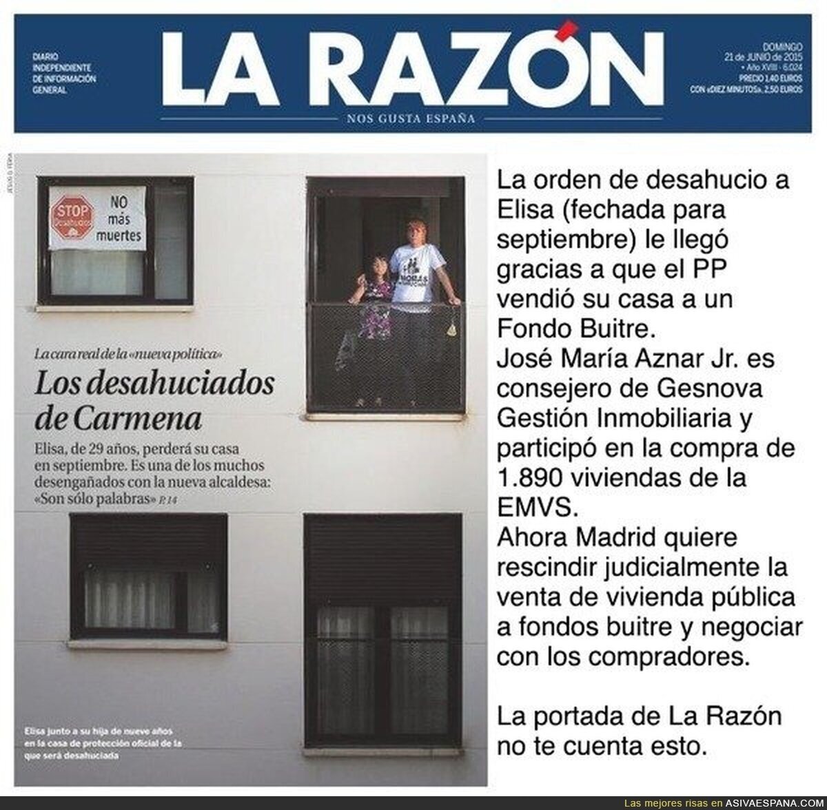 La Raz&oacute;n olvida cierto detalle