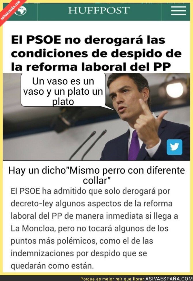 Pedro Sánchez es otro Rajoy de la vida