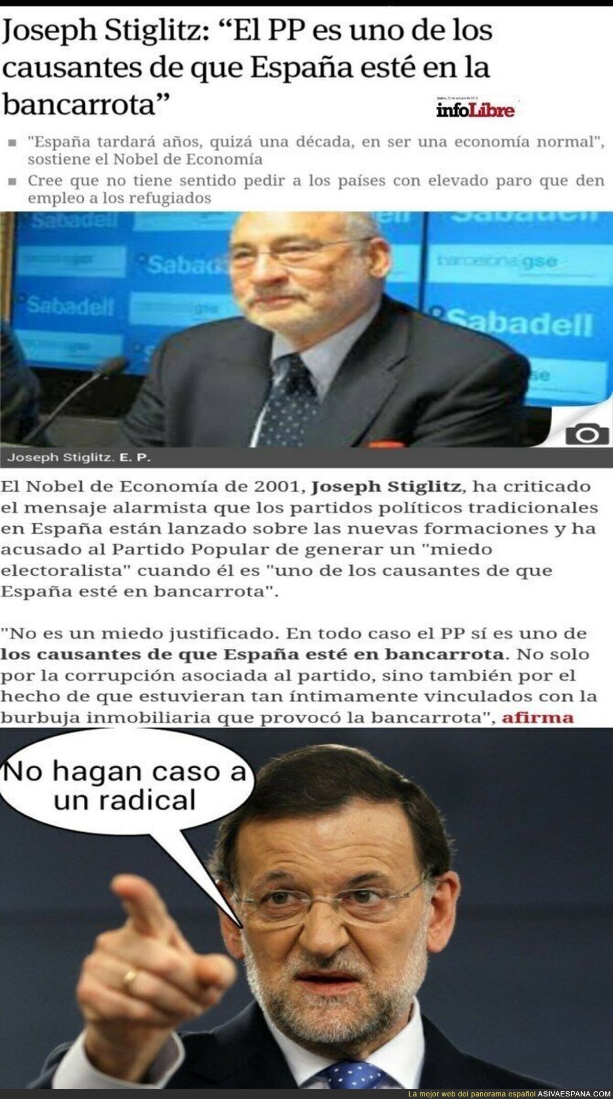 Palabras de un premio nobel de economía