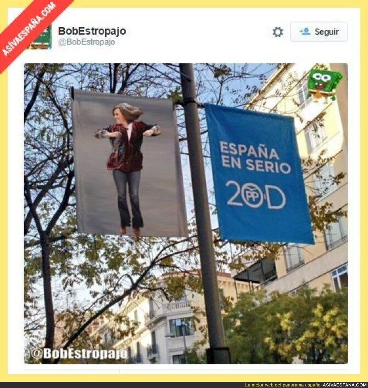 Los carteles del PP con Soraya de imagen inundan las ciudades