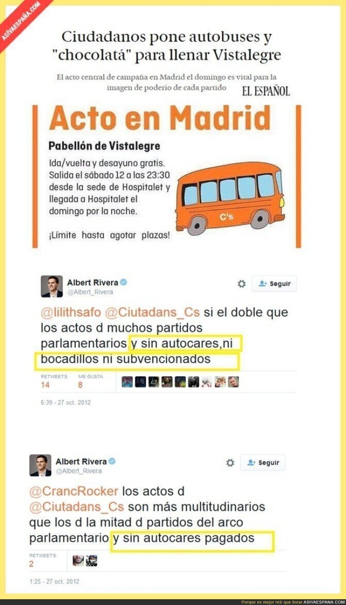 Como cambian las cosas en tres a&ntilde;os