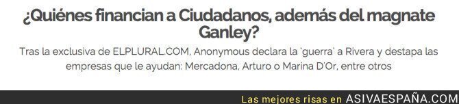 28931 - Anonymous le declara la guerra a Ciudadanos. Ojo a los datos que sacan de la financiación