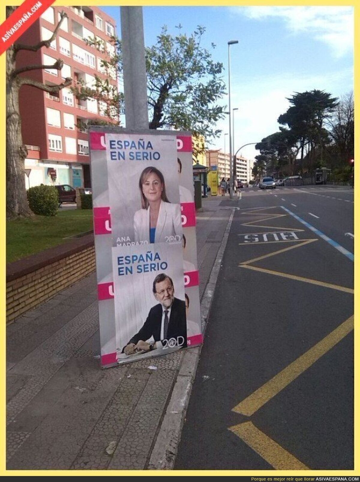 No, PP, no se nota nada que ocultas carteles de otros partidos