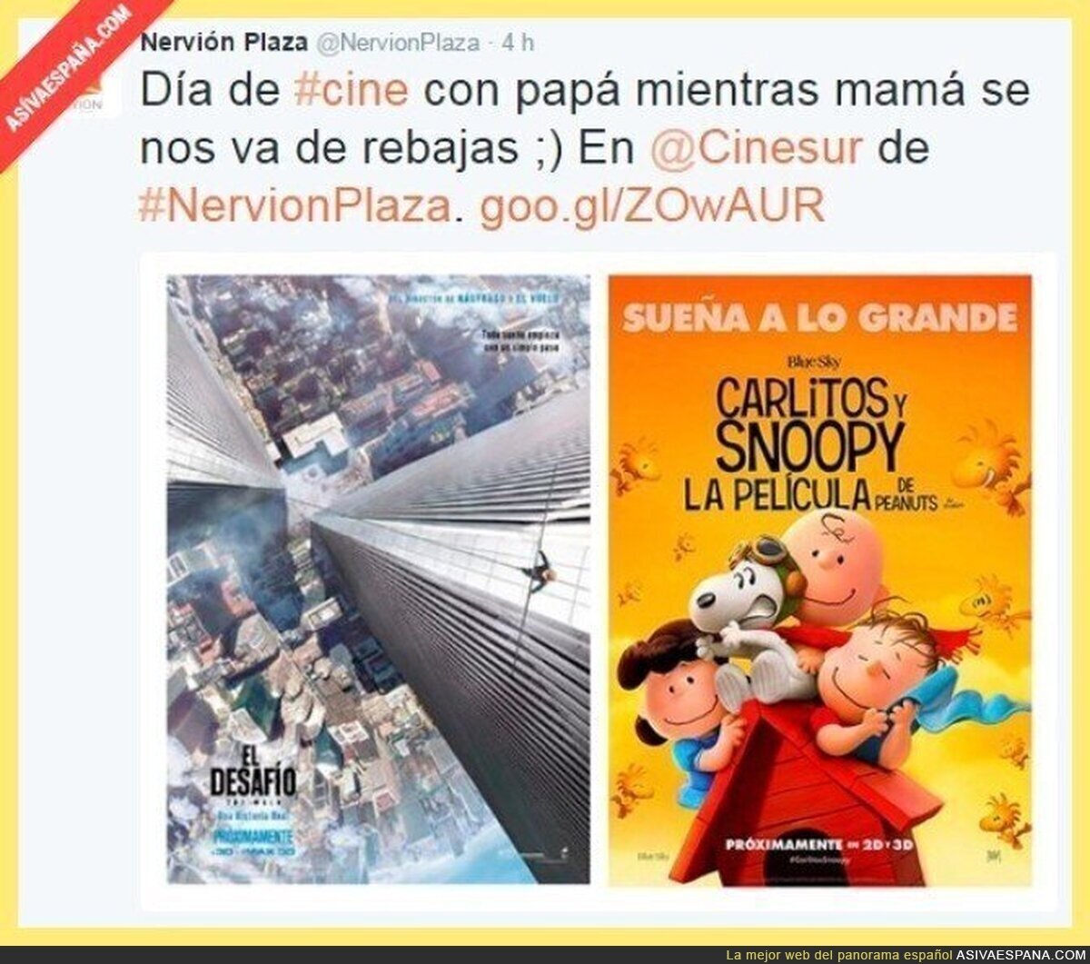 Las mamás a comprar y los hombres al cine