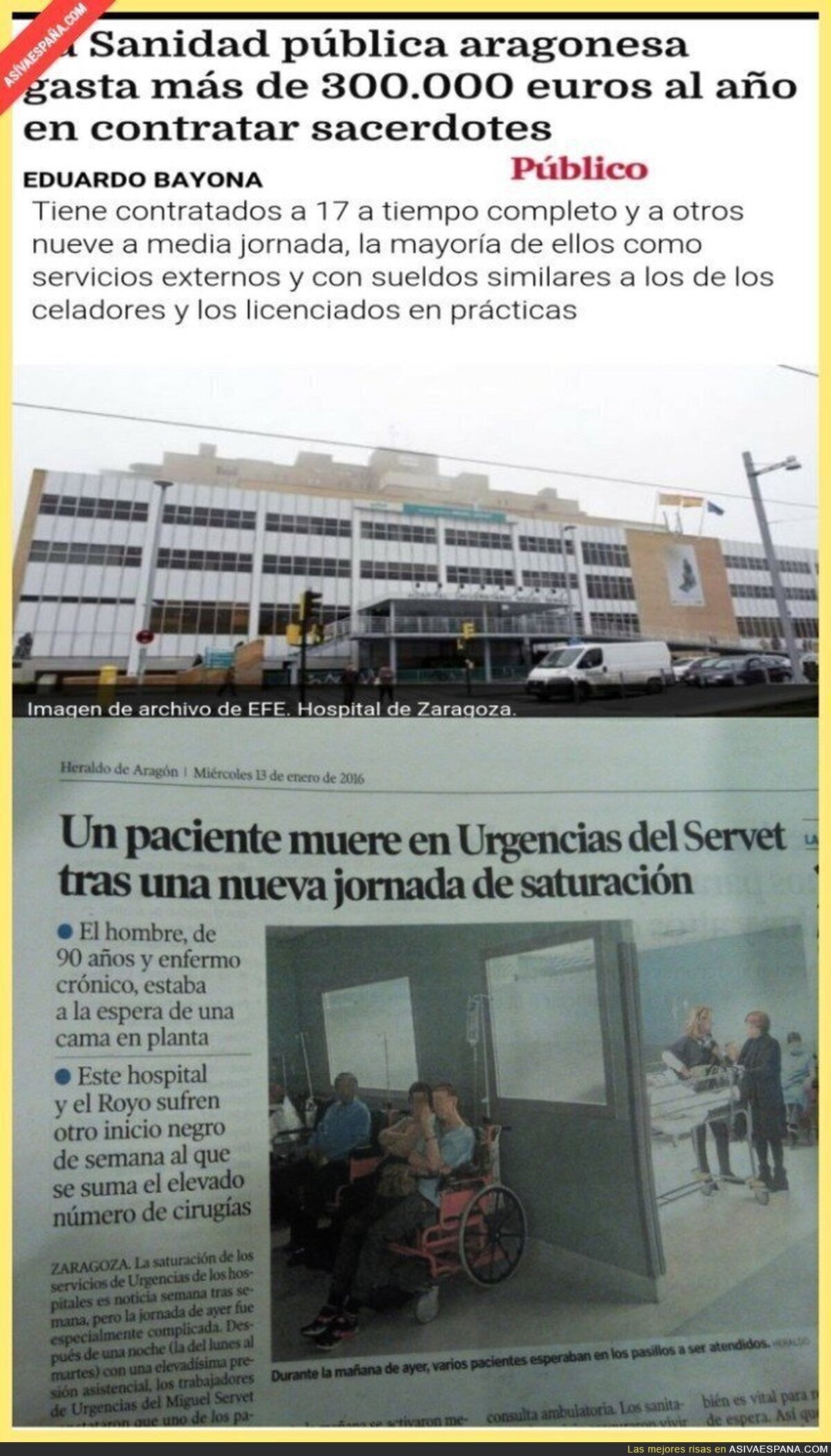 Vergüenza en lo que prefieren gastar nuestro dinero