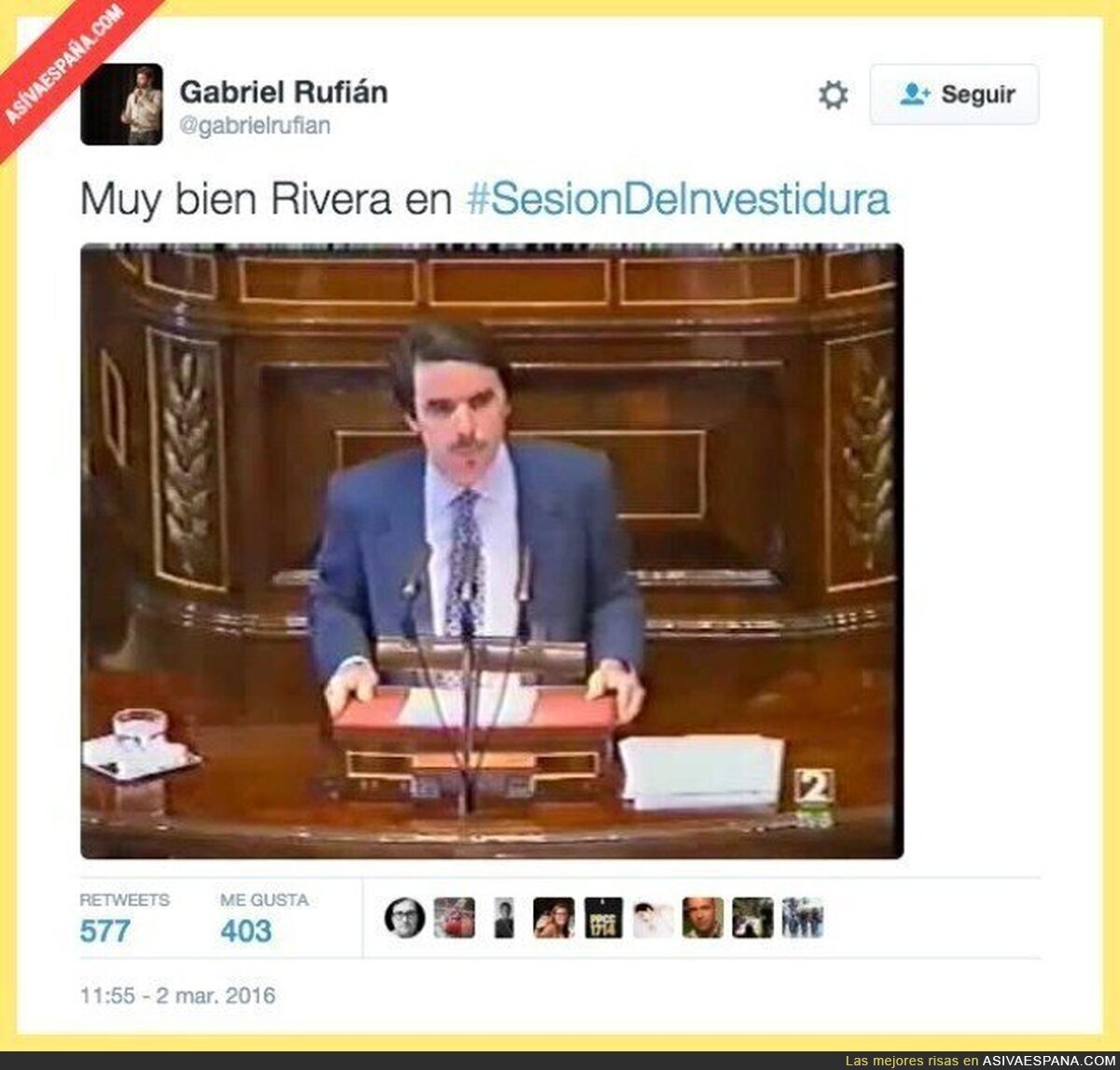 Impecable Albert Rivera en su primer día en el Congreso