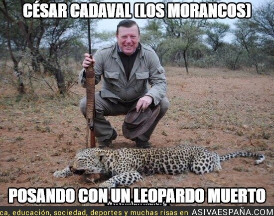 Asqueroso y miserable lo de César Cadaval (Los Morancos) cazando guepardos en Bostwana y sonriendo