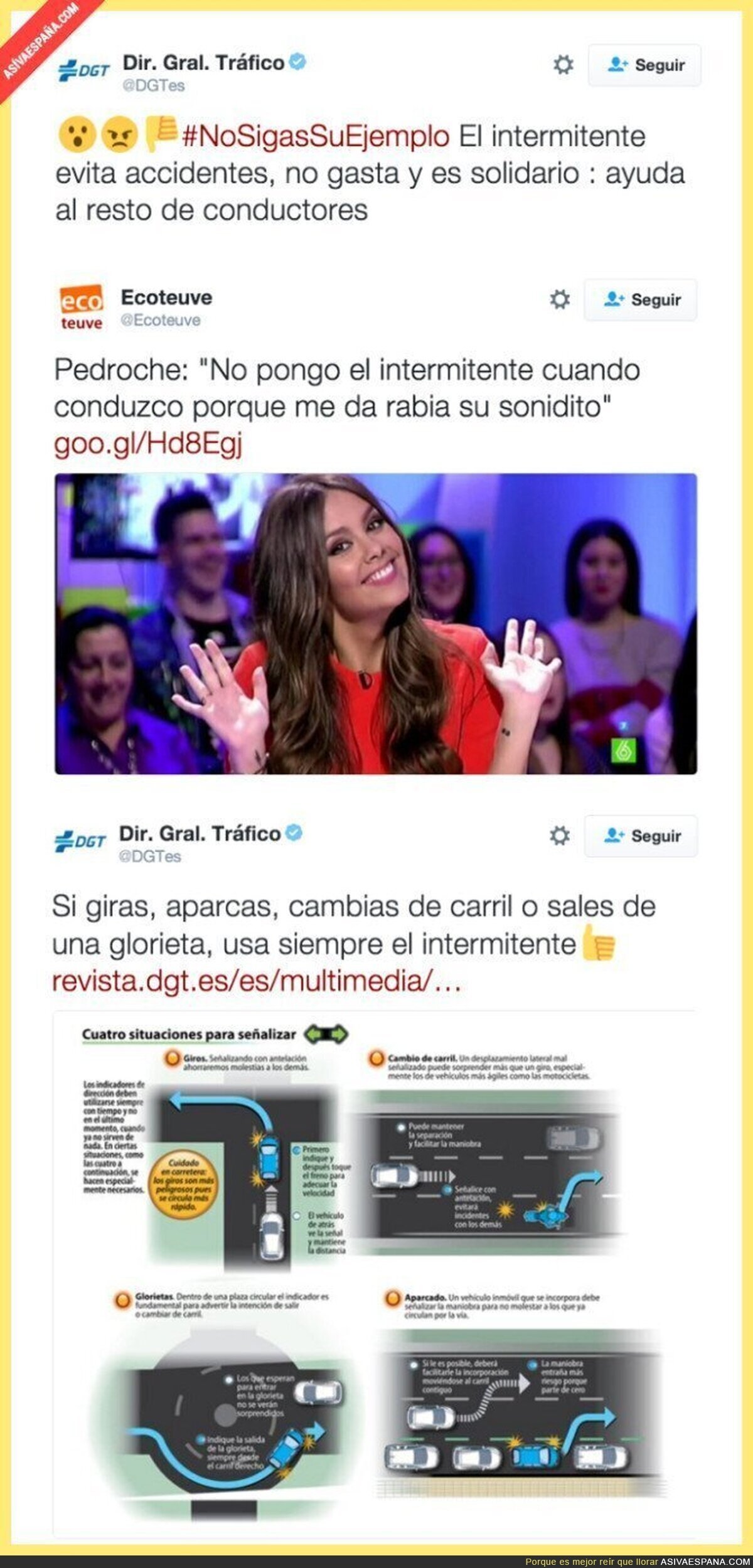 Cristina Pedroche hace enfadar a la DGT y le responde por Twitter