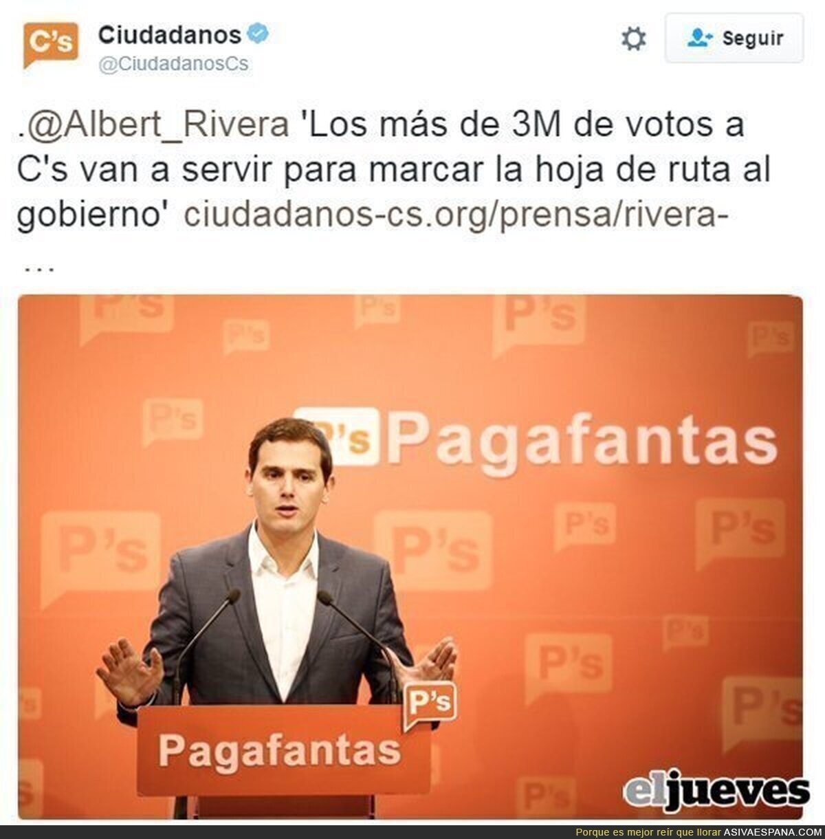 Albert Rivera y su poder con sus millones de votantes