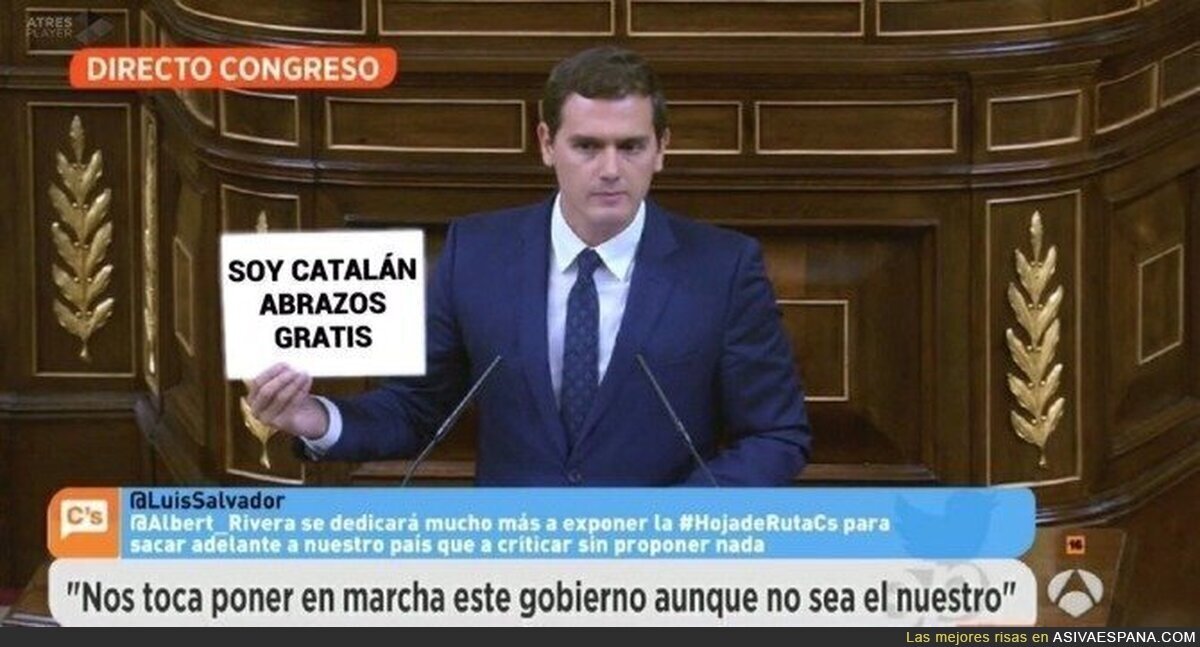 Albert Rivera durante la investidura de Rajoy