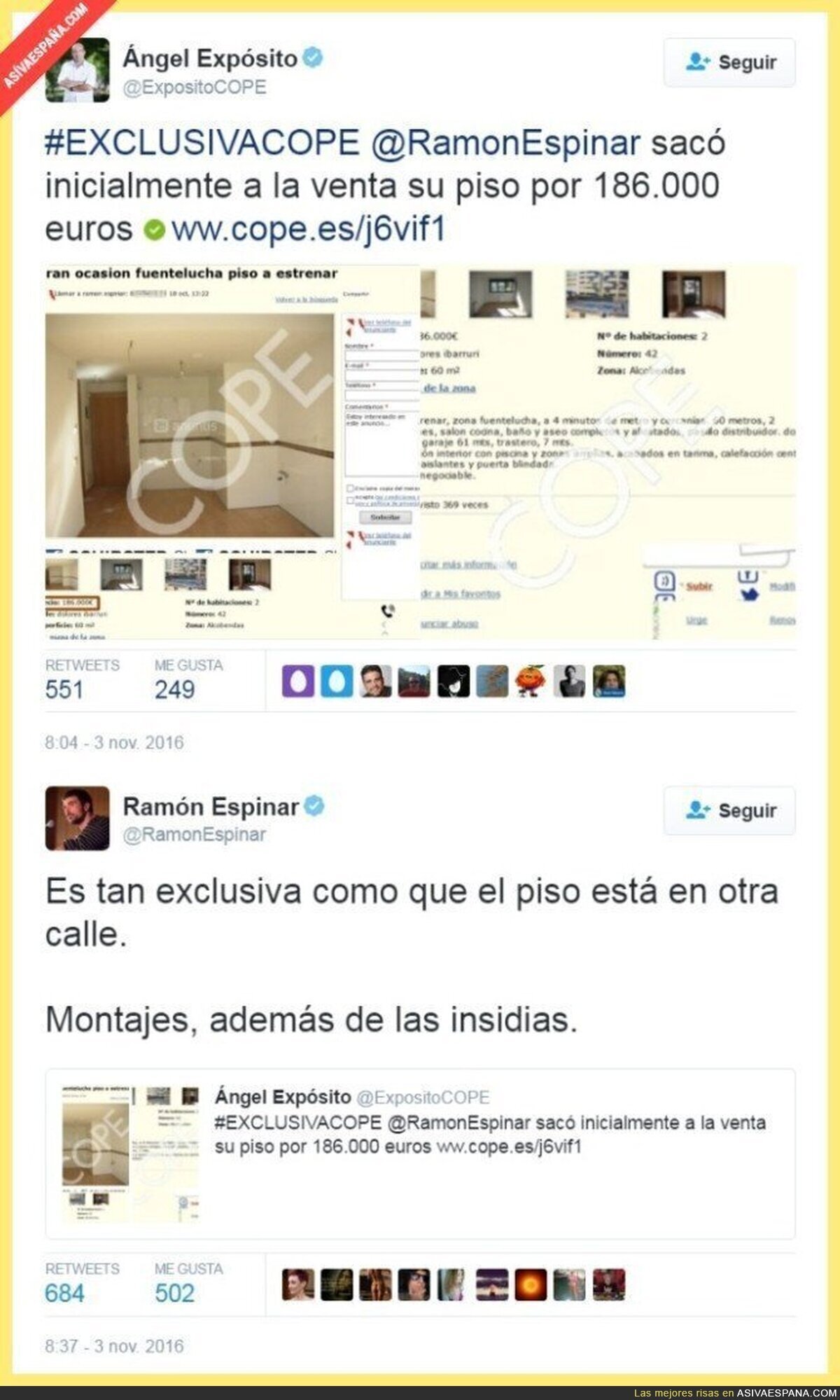 Están tan seguros de la culpabilidad de Espinar, que tienen que echar mano de falsear pruebas