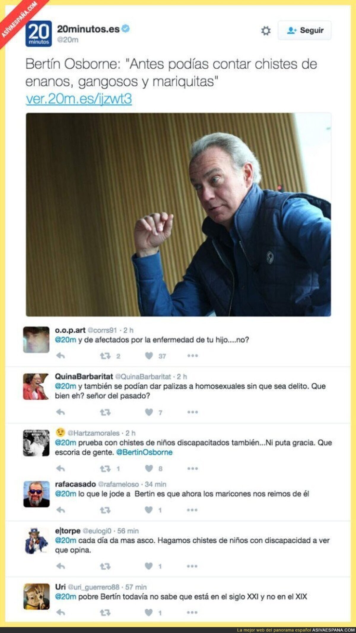 La lamentable frase sobre los chistes que no puede hacer Bertín Osborne en pleno 2016