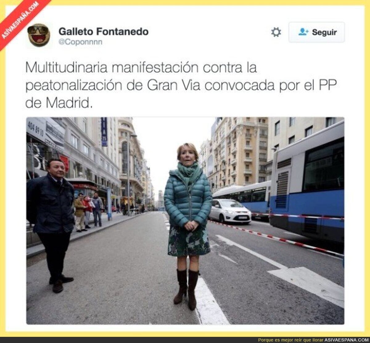 Mientras tanto, Esperanza Aguirre...