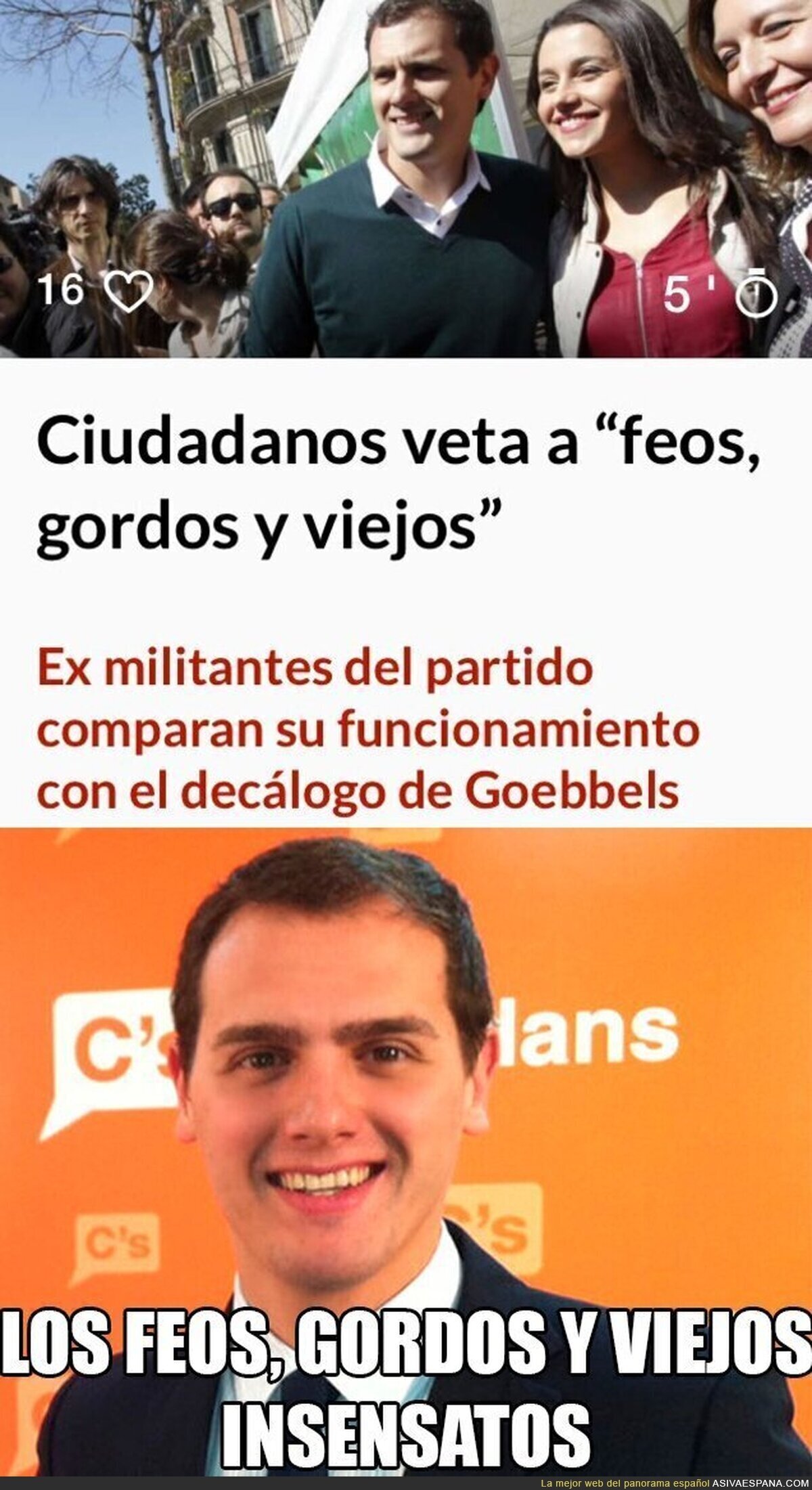 Ciudadanos y la censura por el físico de la gente