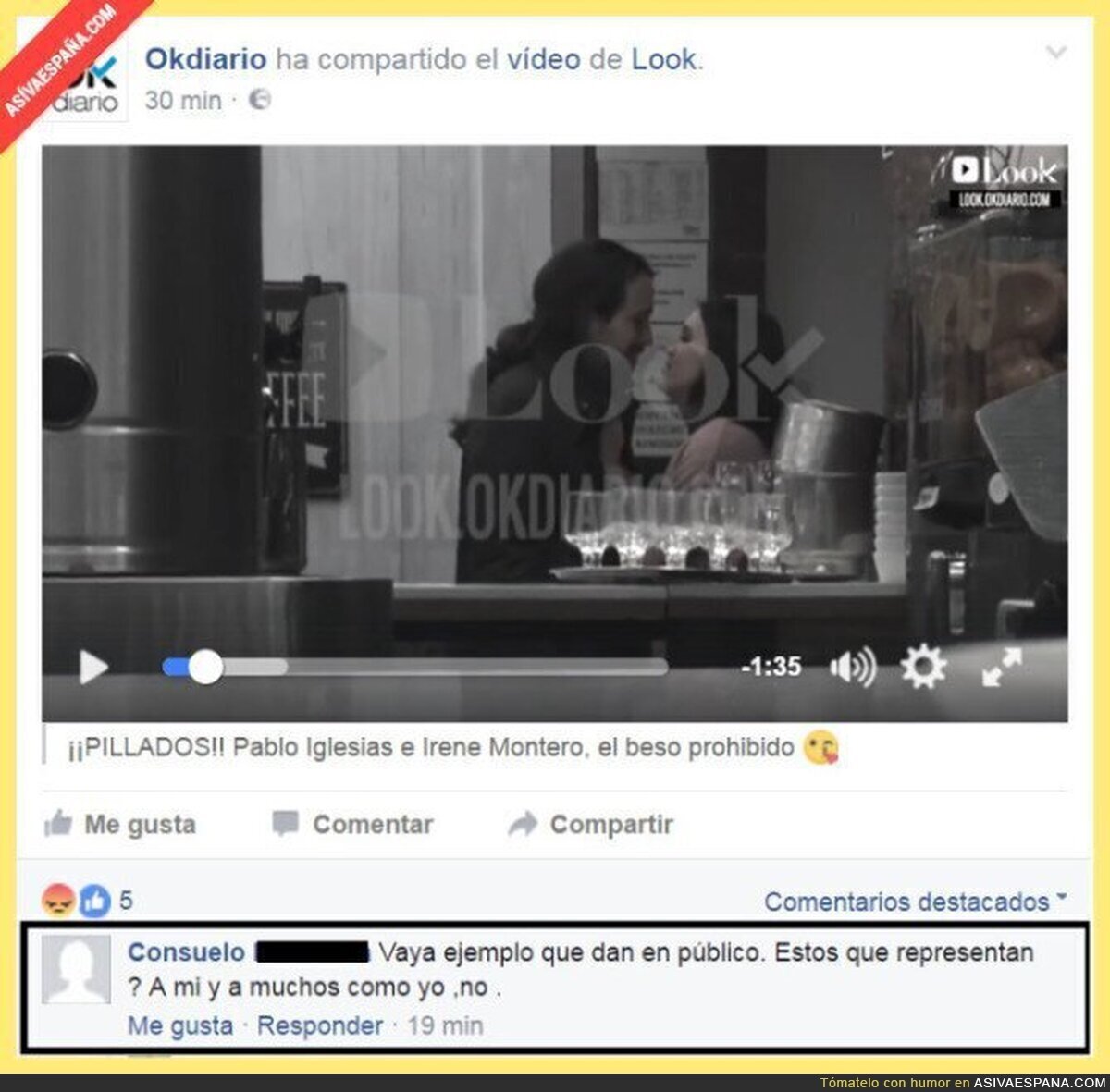 Puritanismo a extremos insospechados... besarse es pecado y de rojos etarras