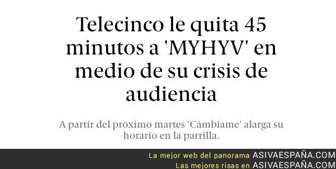 63445 - FIN DE LA TELEBASURA: Mujeres y Hombres y Viceversa tiene las horas contadas