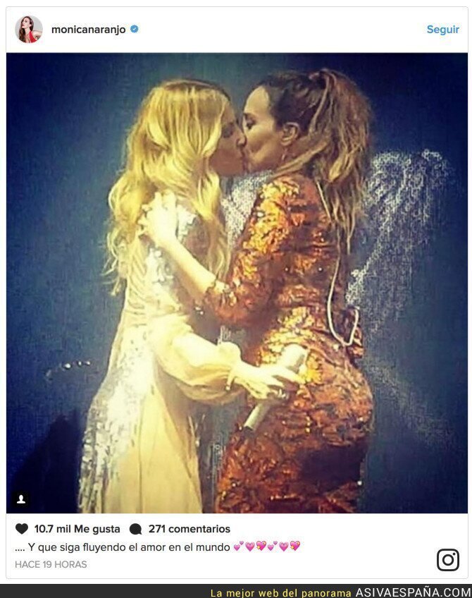 63783 - Mónica Naranjo y Marta Sánchez abandonan un concierto tras este brutal beso