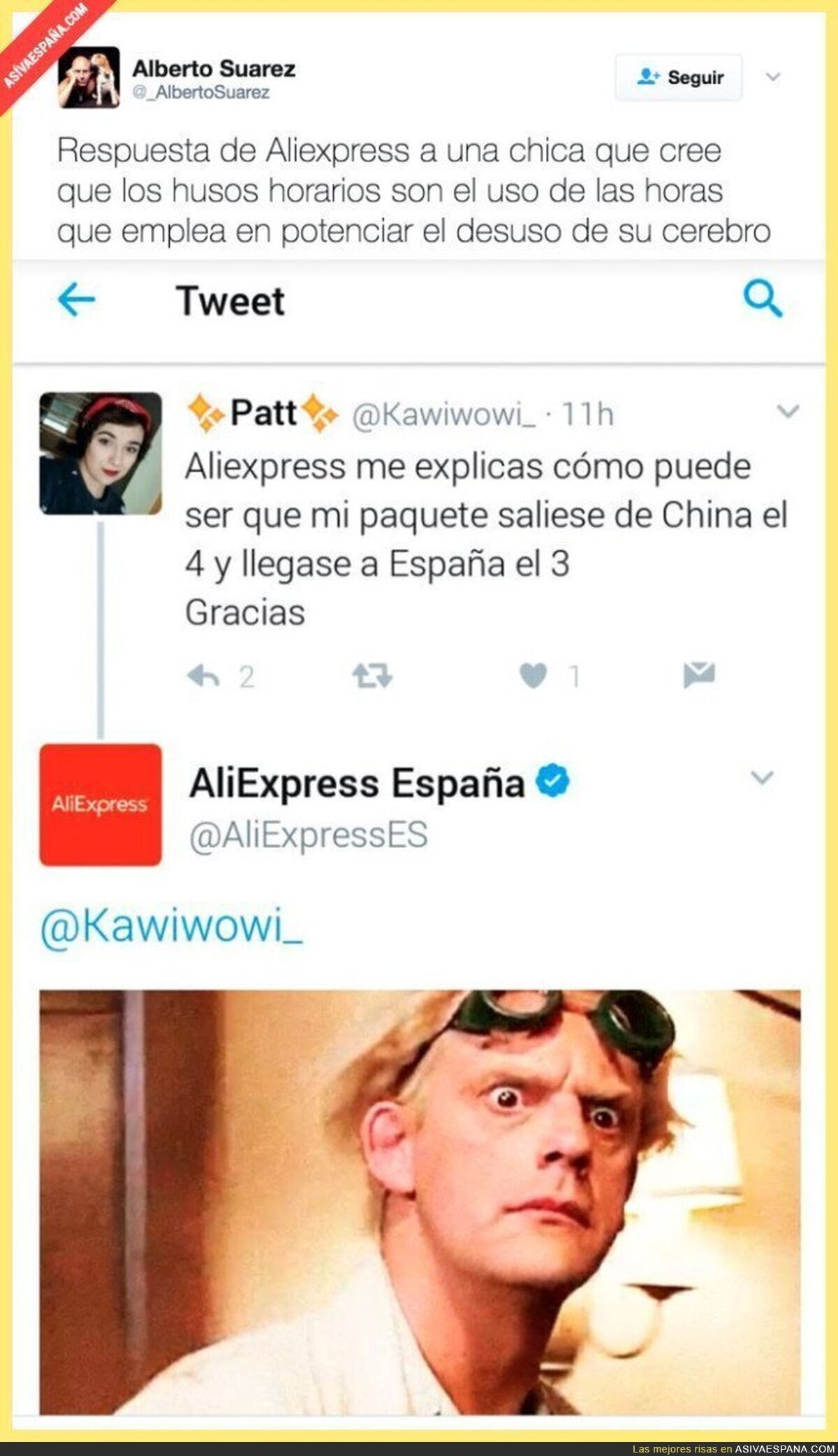 La genial respuesta de Aliexpress al leer esta pregunta de una clienta