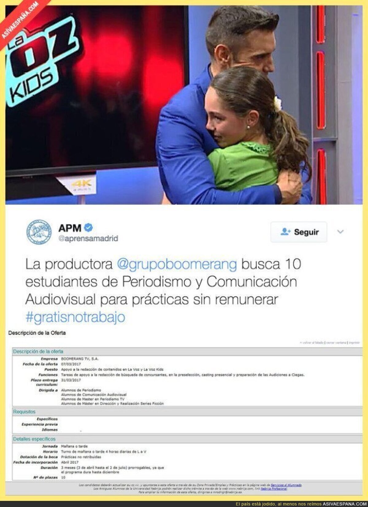 MUY FUERTE: Acusan a 'La Voz Kids' de buscar 10 becarios para trabajar gratis