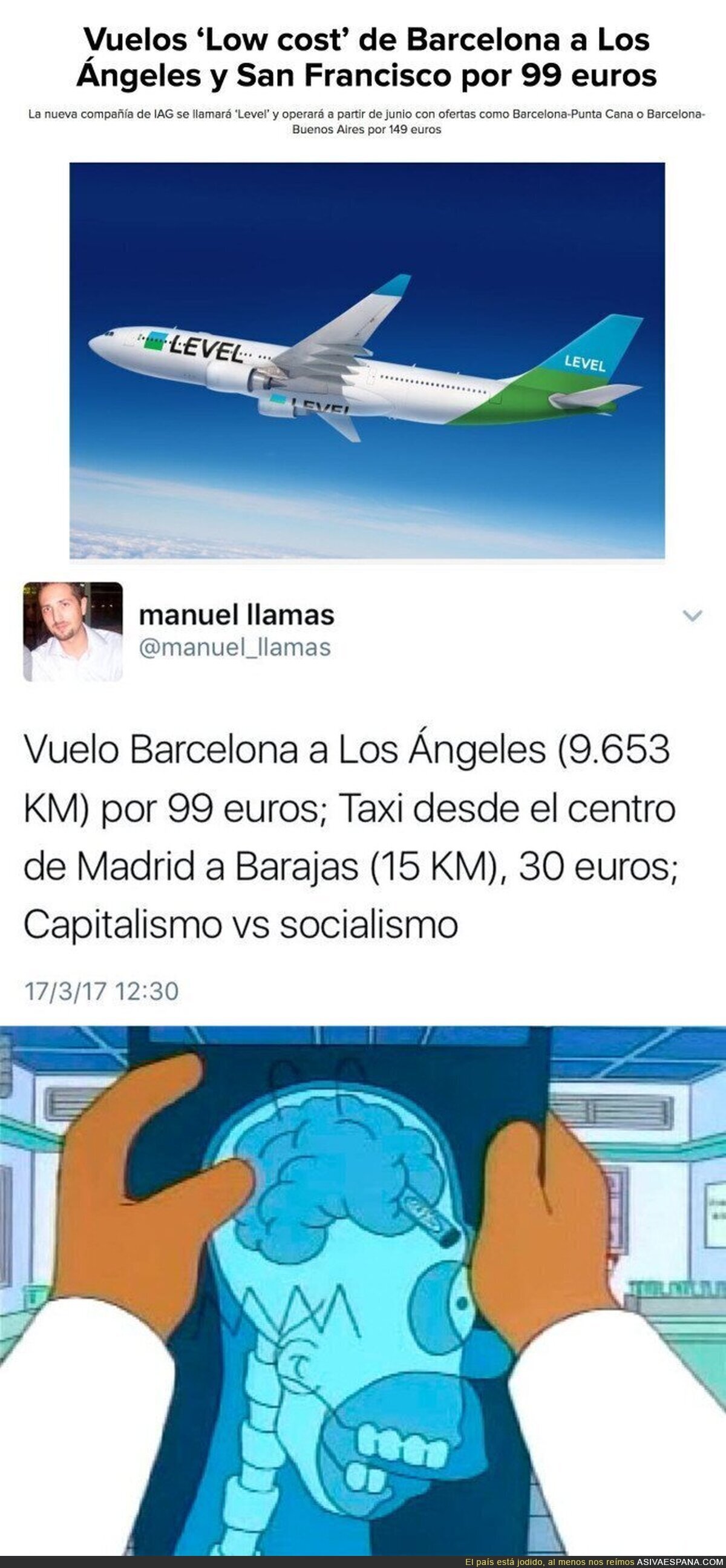 El análisis de esta persona a los vuelos lowcost a Estados Unidos desde Barcelona