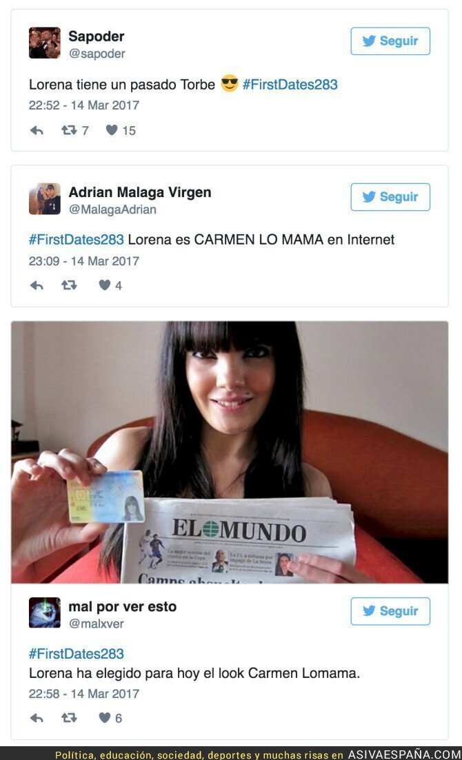 65126 - Descubren el pasado como “chica Torbe” de esta pretendienta de ‘First Dates’, y todo el mund