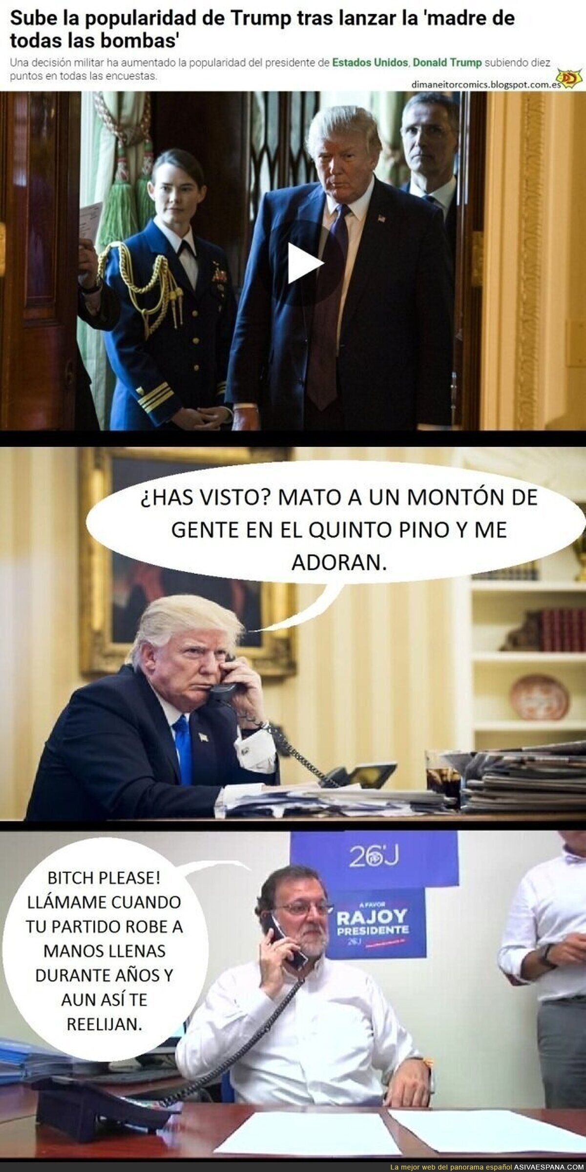 Trump vuelve a telefonear a Rajoy