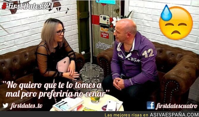 67162 - El terrible plantón que recibió este hombre en 'First Dates' por parte de esta mujer