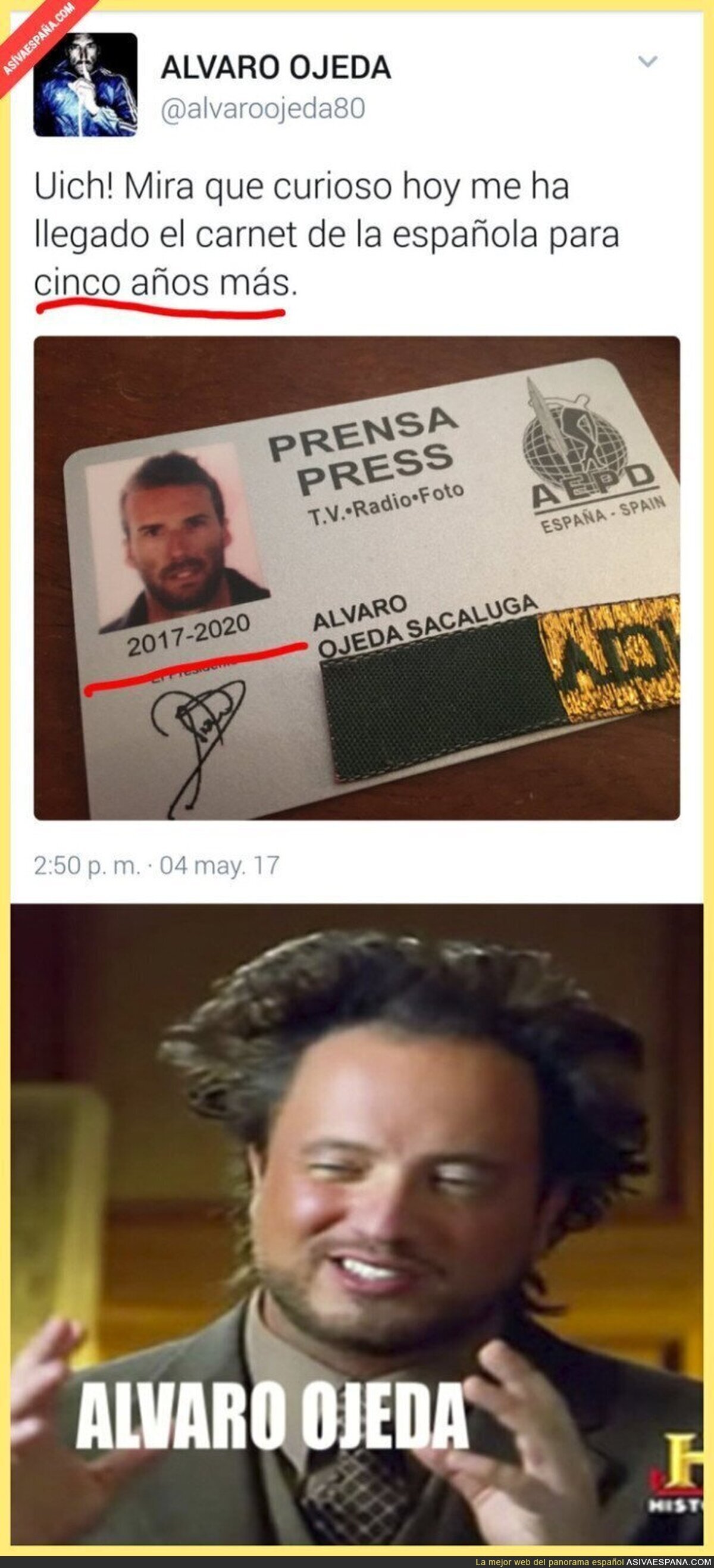 Álvaro Ojeda la lía escribiendo este mensaje y hace el ridículo del año