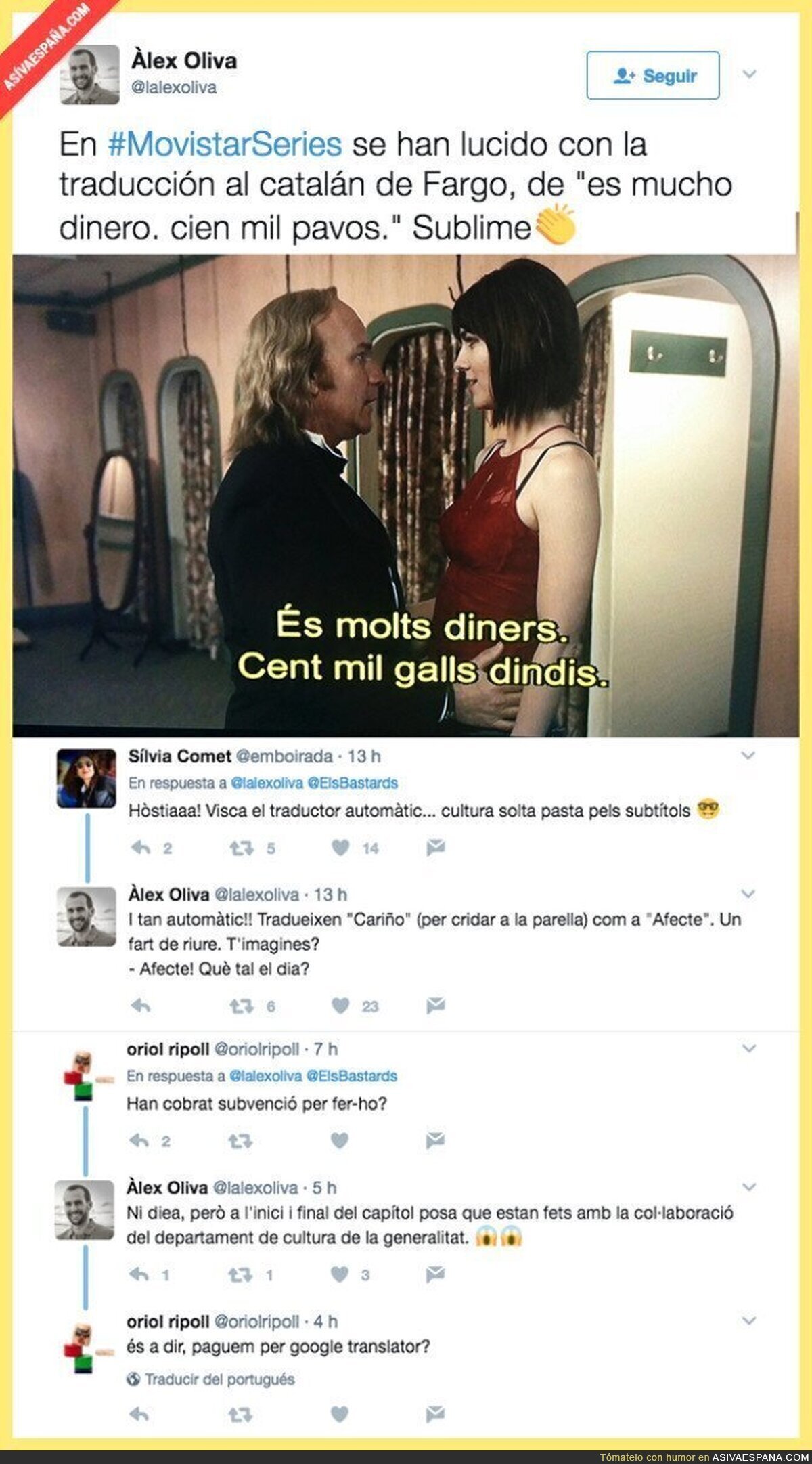 Polémica en la red por la mala traducción al catalán de este capítulo de Fargo en Movistar Serie