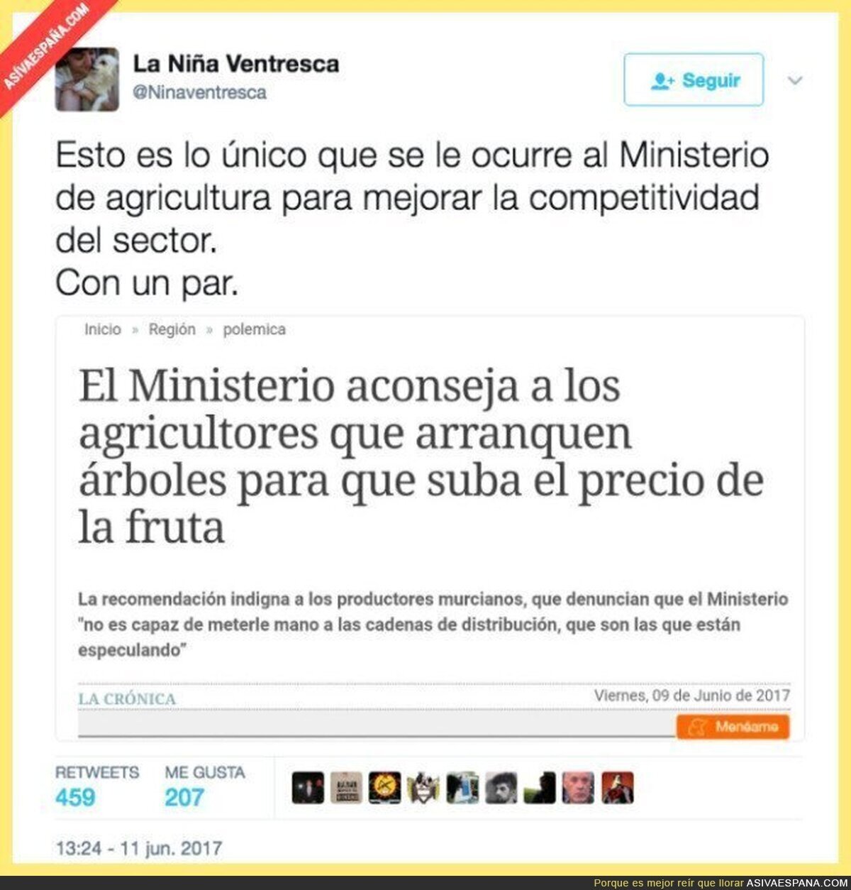 En el Ministerio de Agricultura son unos genios