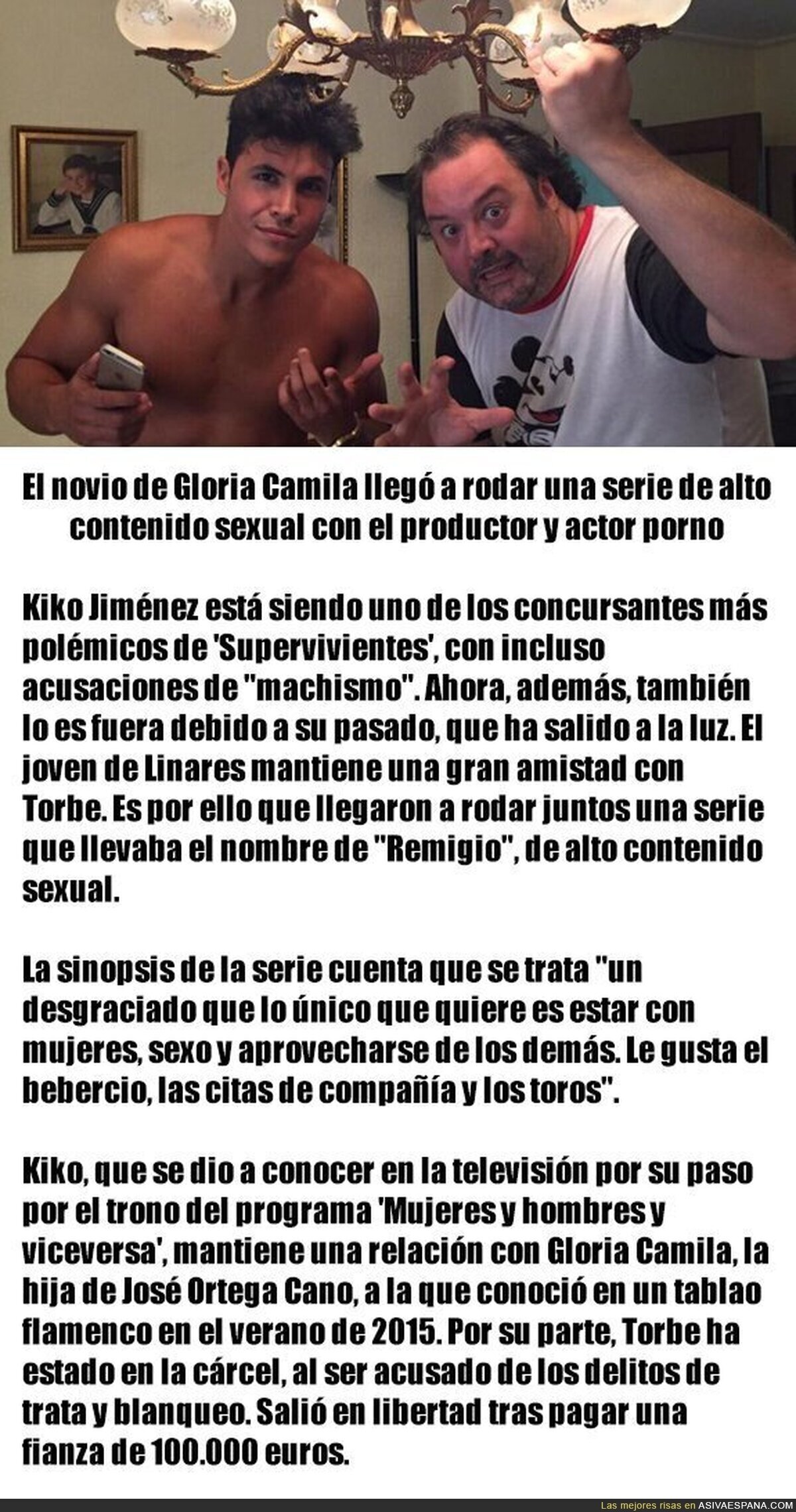 La escena porno que grabó el novio de Gloria Camila con Torbe