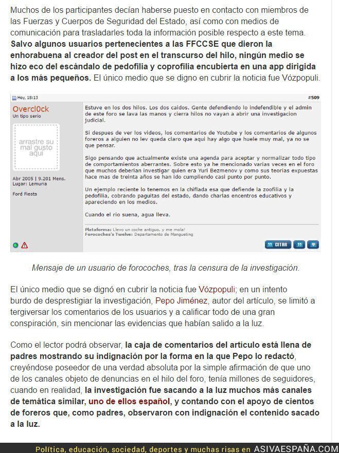 70203 - Pederastia y coprofilia en YouTube Kids