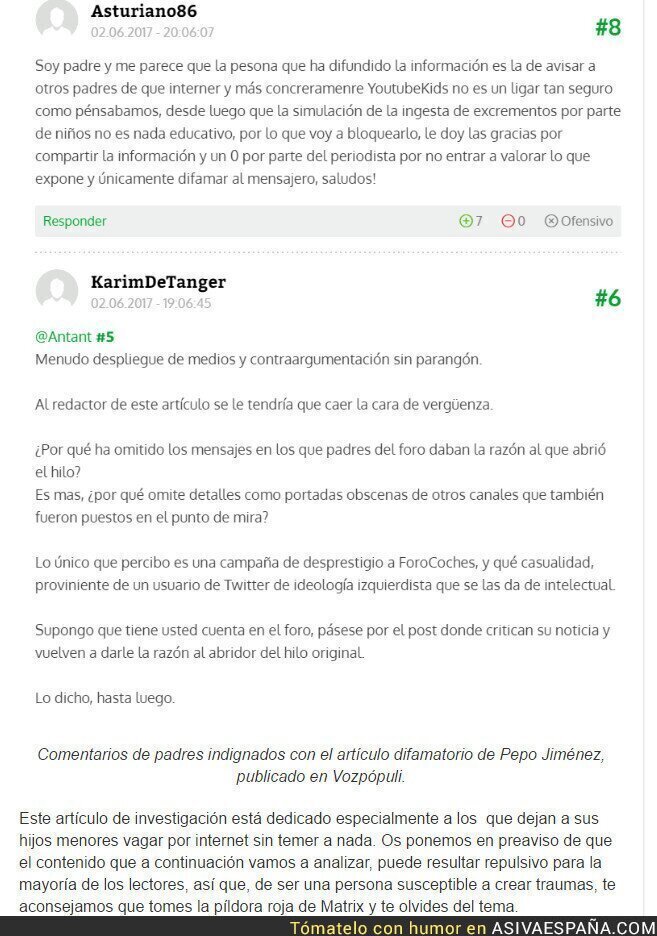 70203 - Pederastia y coprofilia en YouTube Kids
