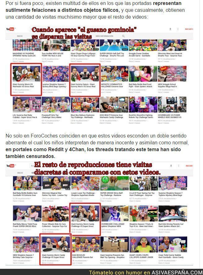 70203 - Pederastia y coprofilia en YouTube Kids