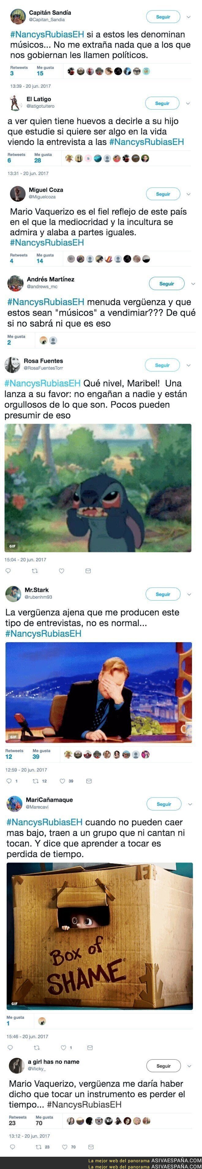 70317 - Se lía en Twitter por lo que dijeron sobre la música las Nancys Rubias en