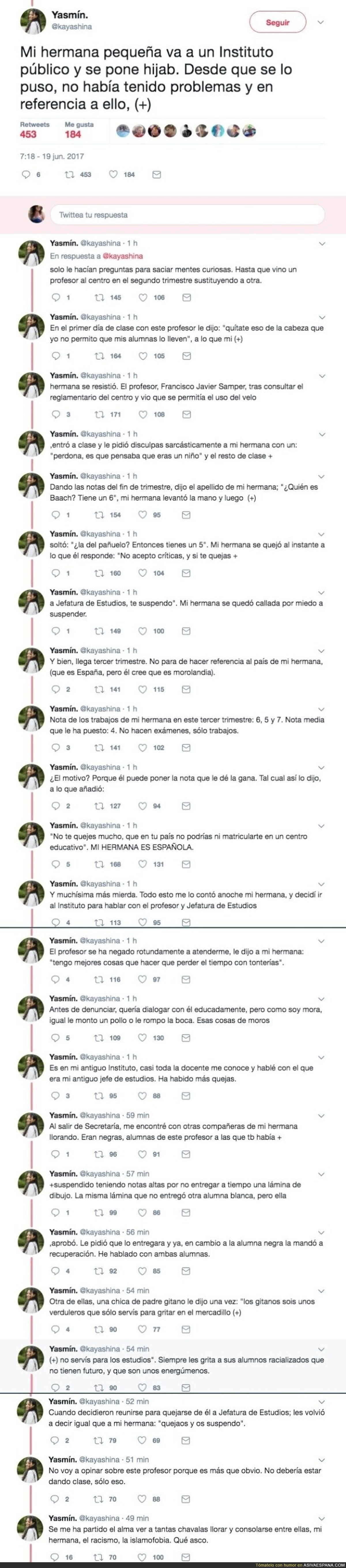 El terrible mal trato de este profesor a sus alumnas que son de otras razas