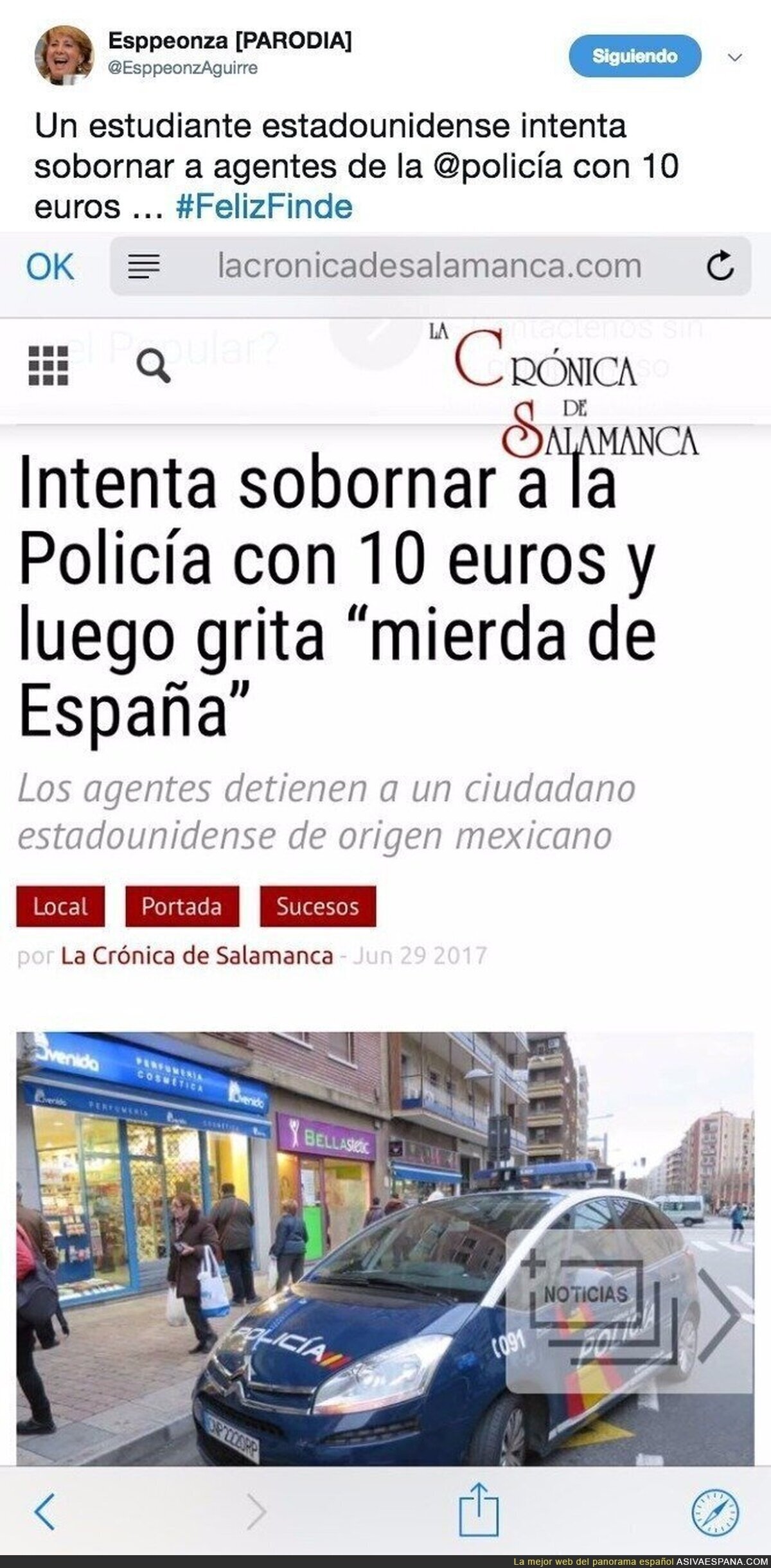 La policía no se vende (por tan poco)... 