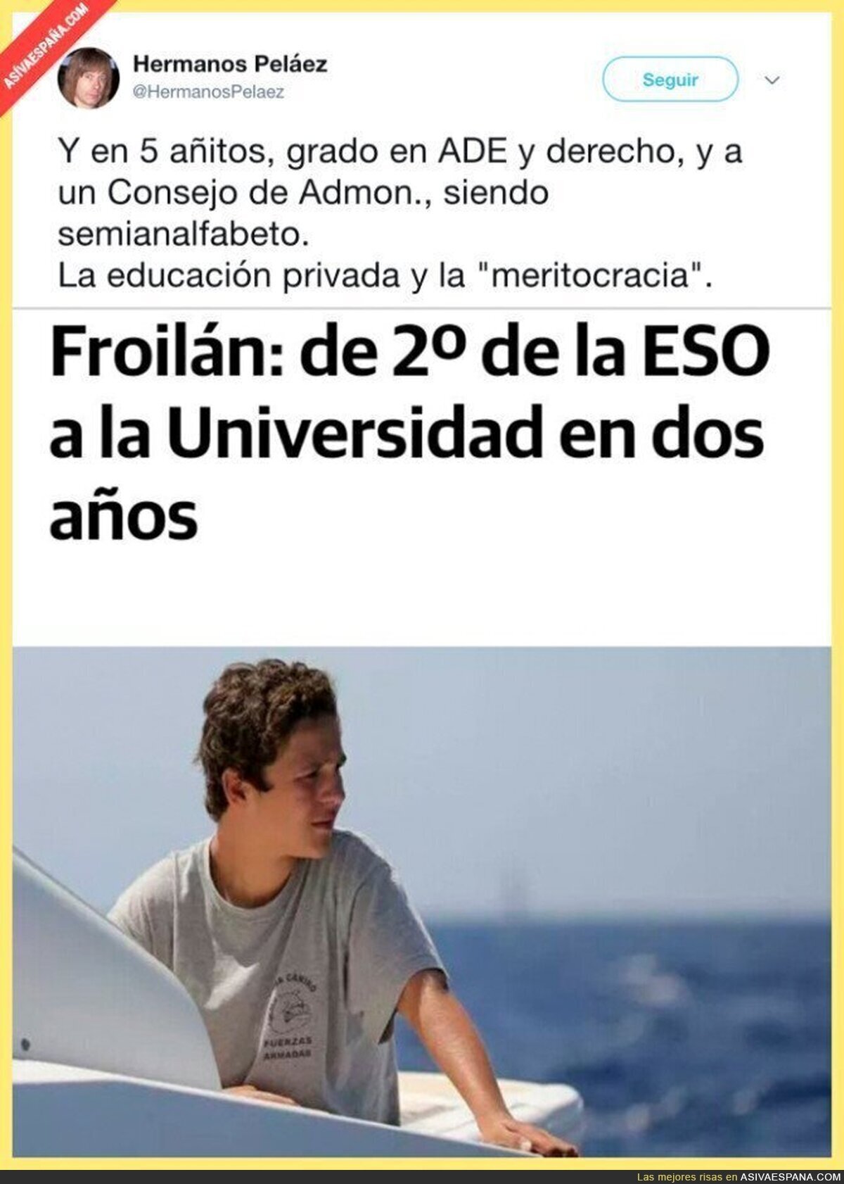 La facilidad que tiene en la vida los Borbones