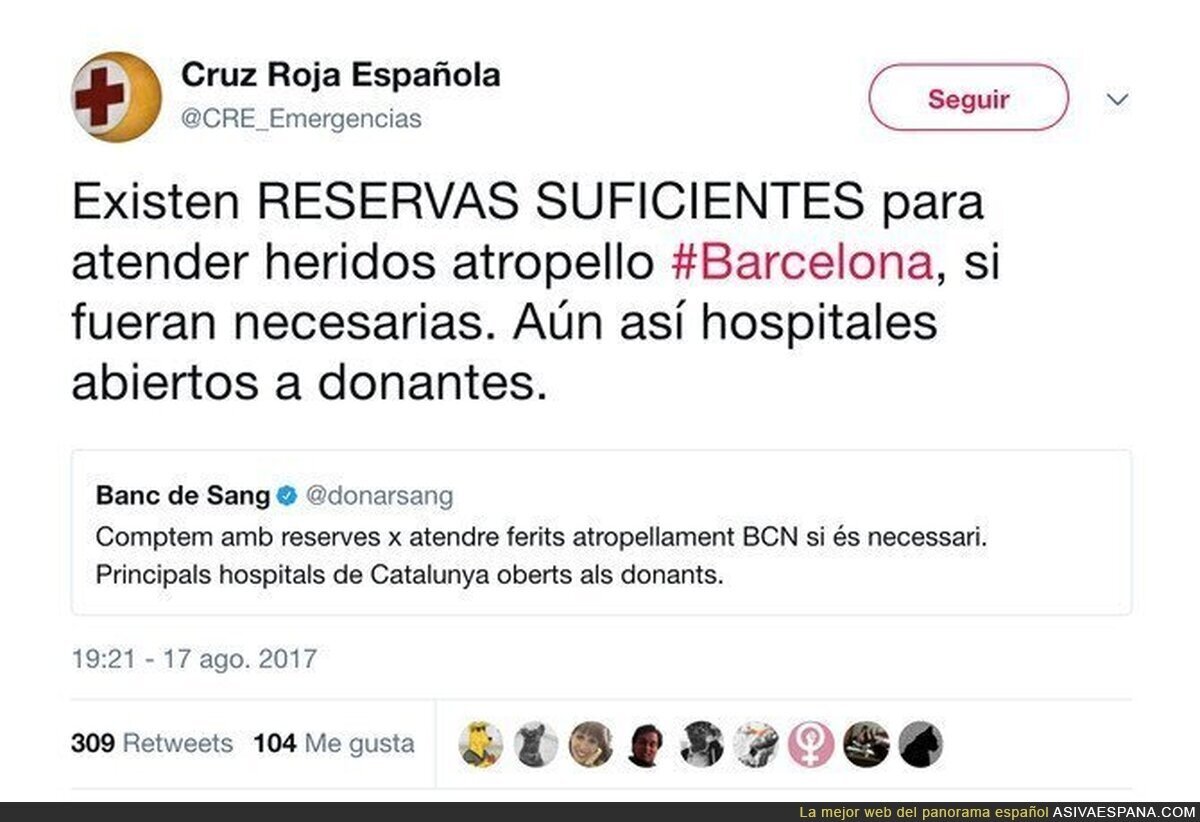 Las reservas de sangre en hospitales