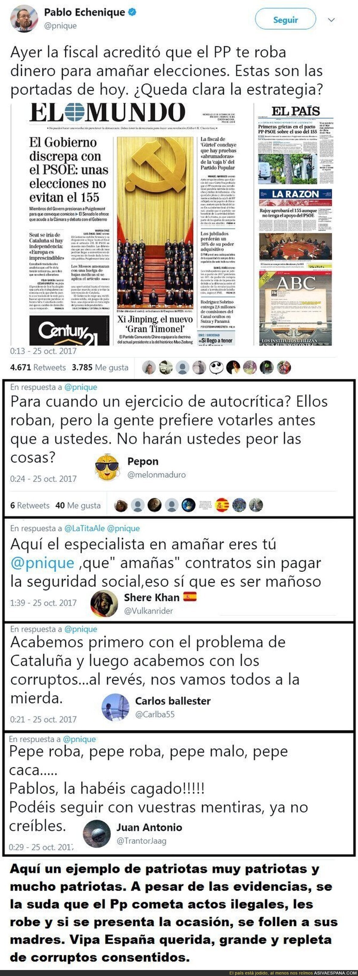 Estos patriotas os explican por qué seguimos en la mi*rda al apoyar a ladrones