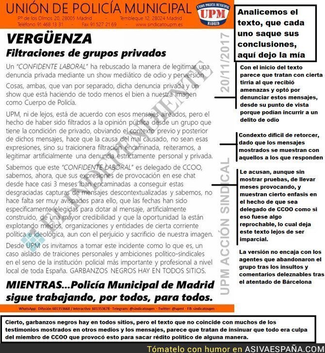 79076 - Caso de las amenazas de los policías a detalle